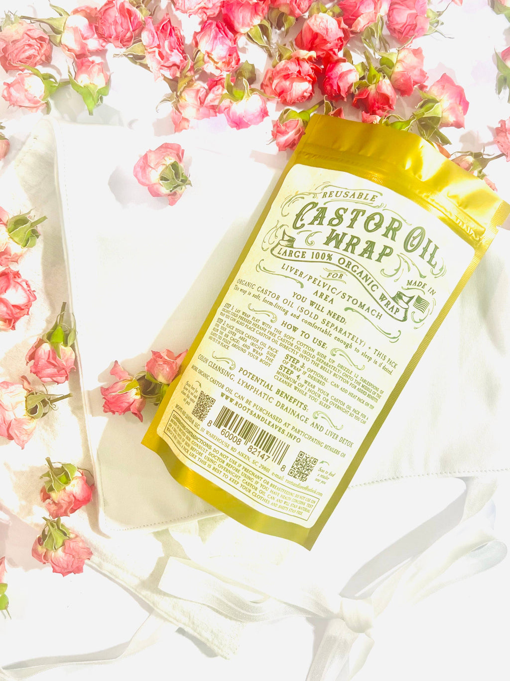Castor Oil Wrap - LARGE for Liver/Pelvic/Stomach - Handmade