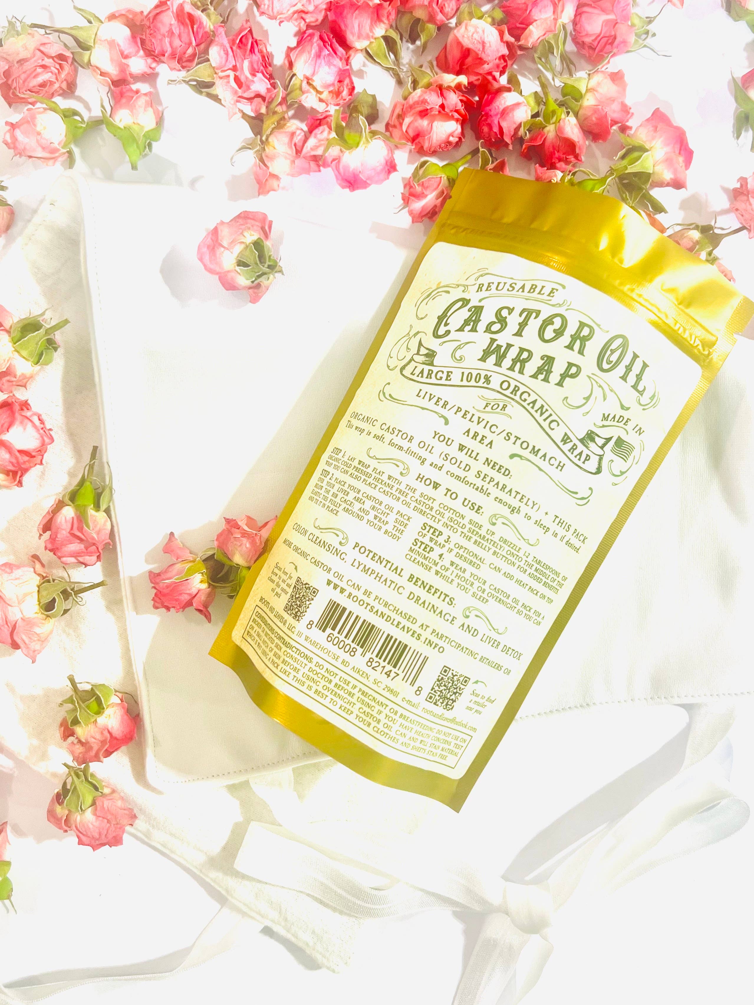 Castor Oil Wrap - LARGE for Liver/Pelvic/Stomach - Handmade