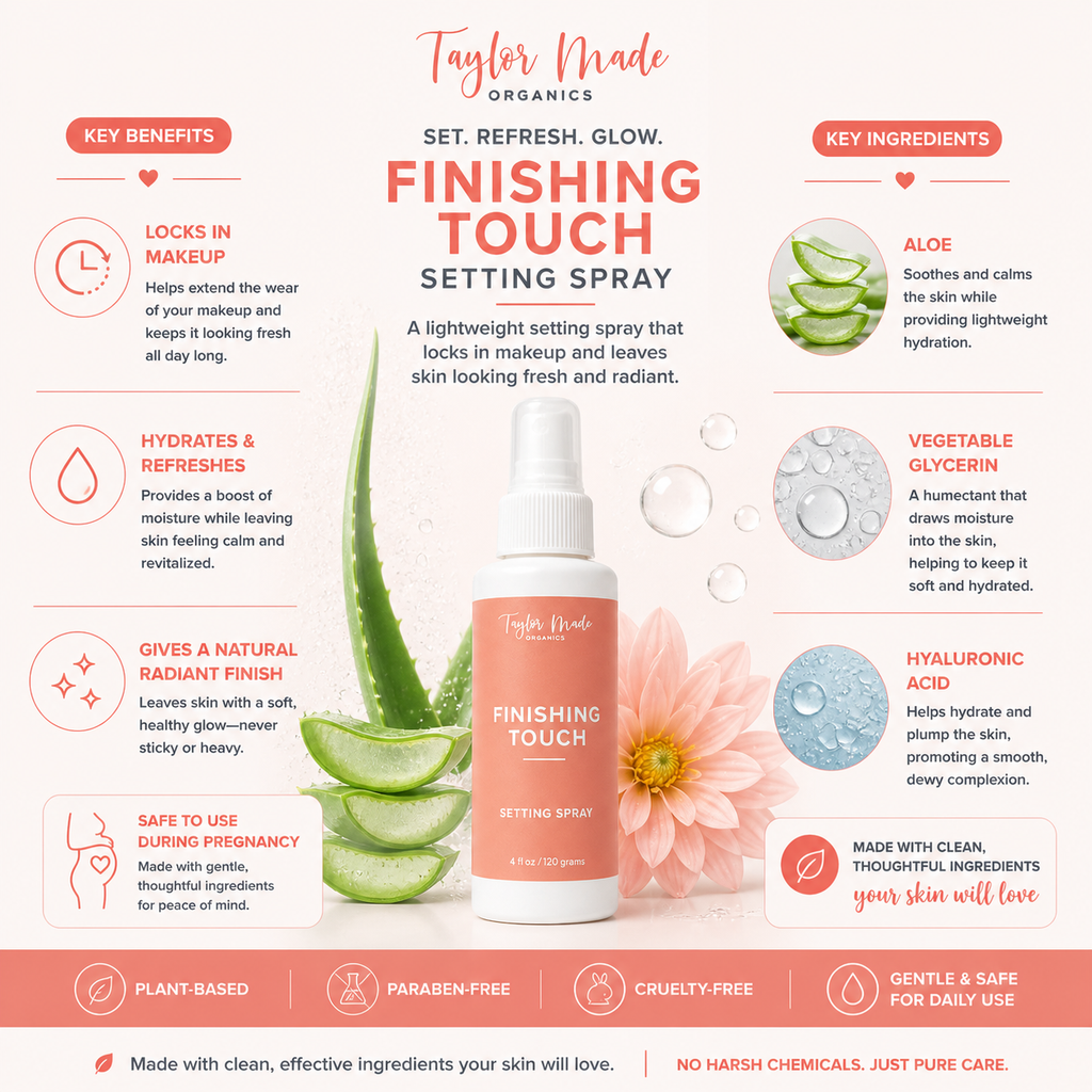 Finishing Touch Setting Spray – Organic Hydrating Makeup Sealer
