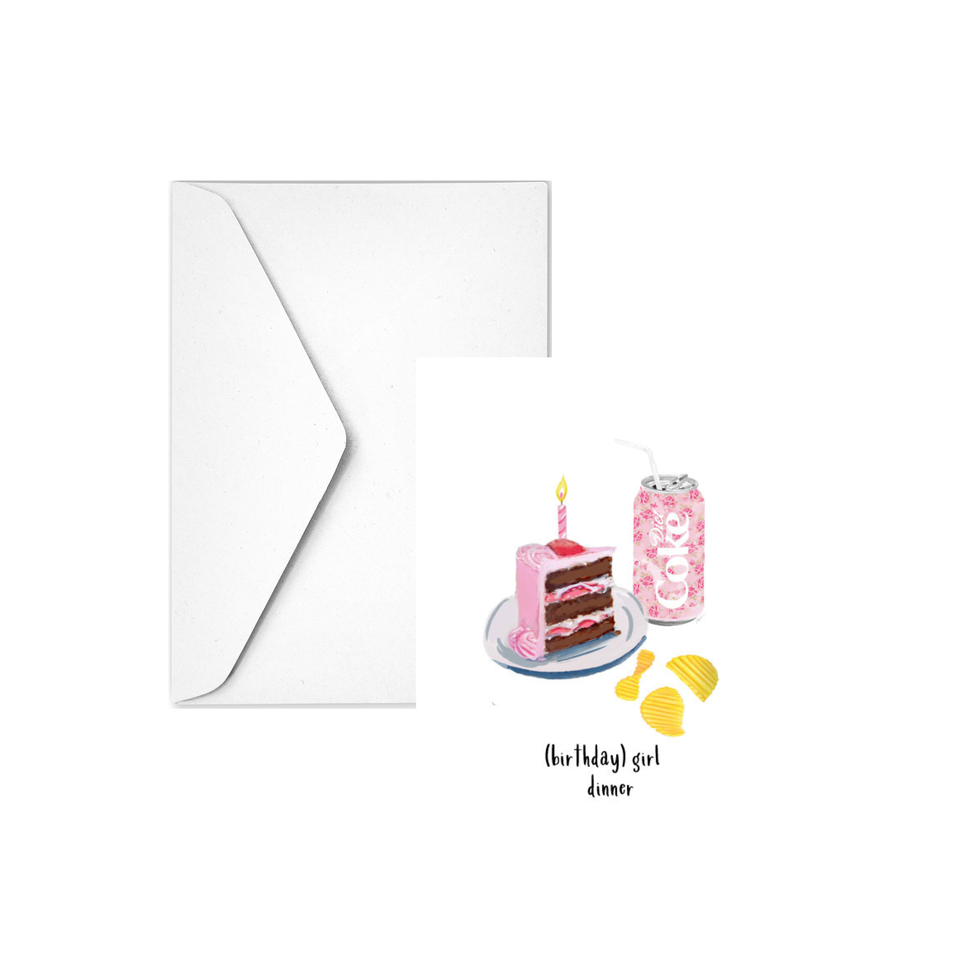 BIRTHDAY GIRL DINNER - Note Card 