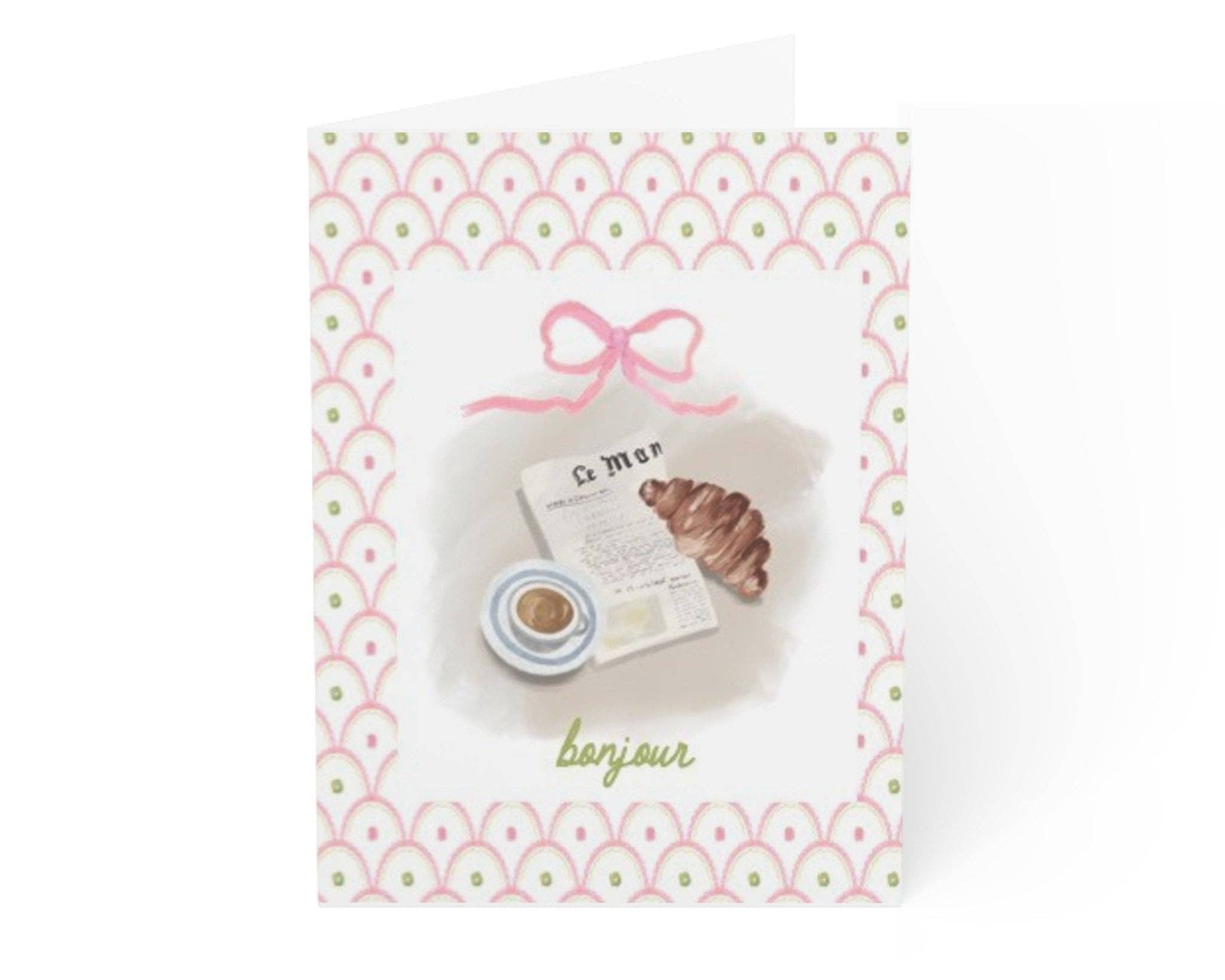 BONJOUR - Note Card