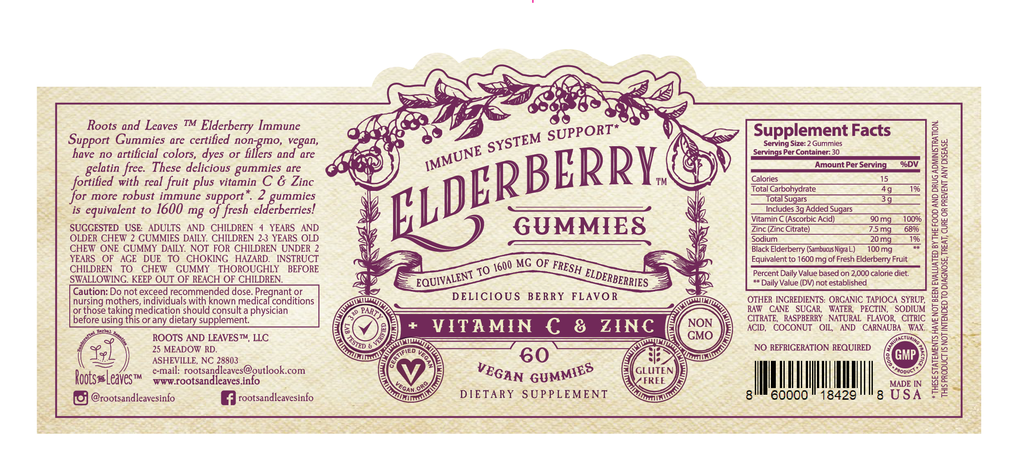 Elderberry Gummies with Vitamin C & Zinc