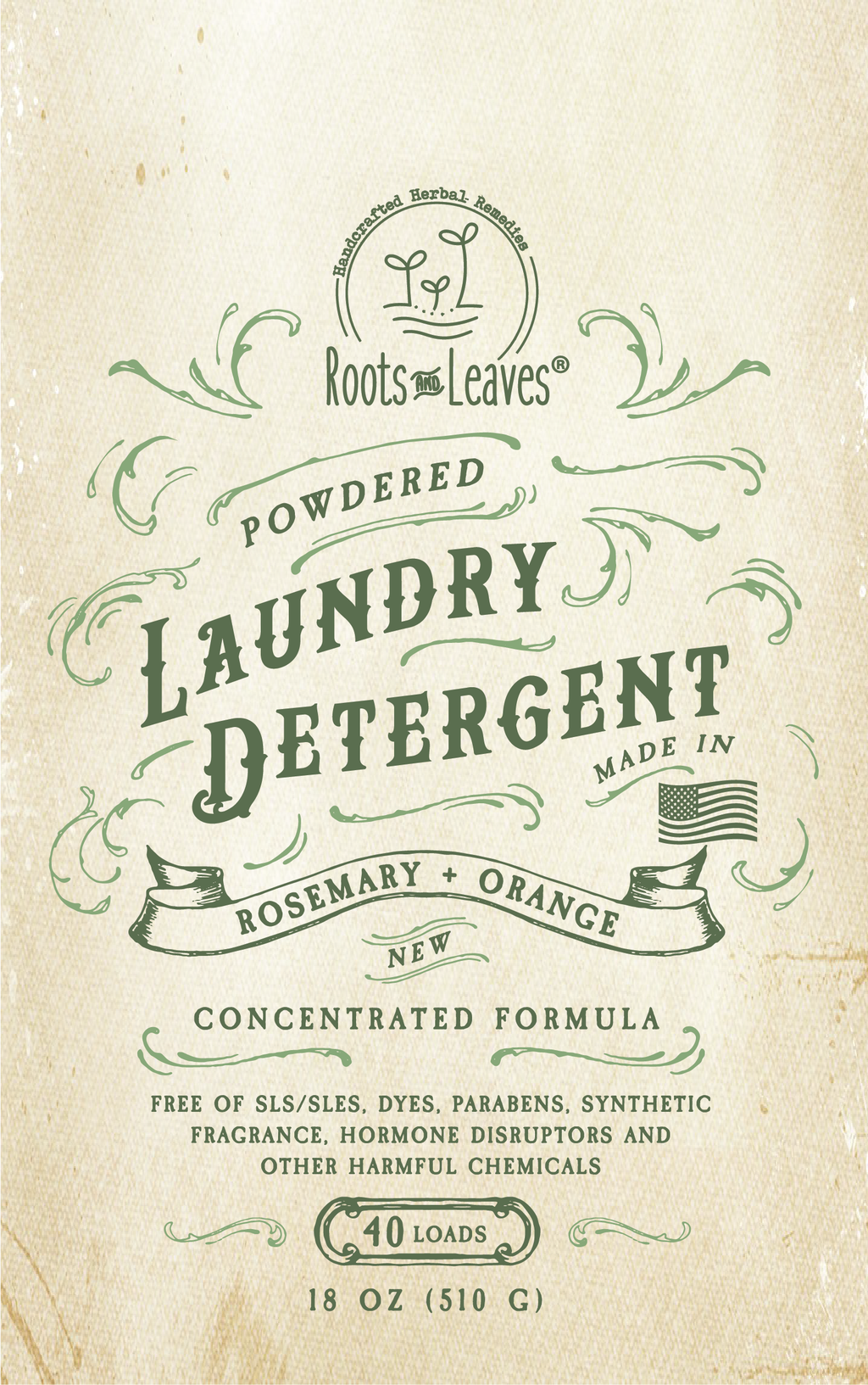 Powdered Laundry Detergent - Rosemary Orange