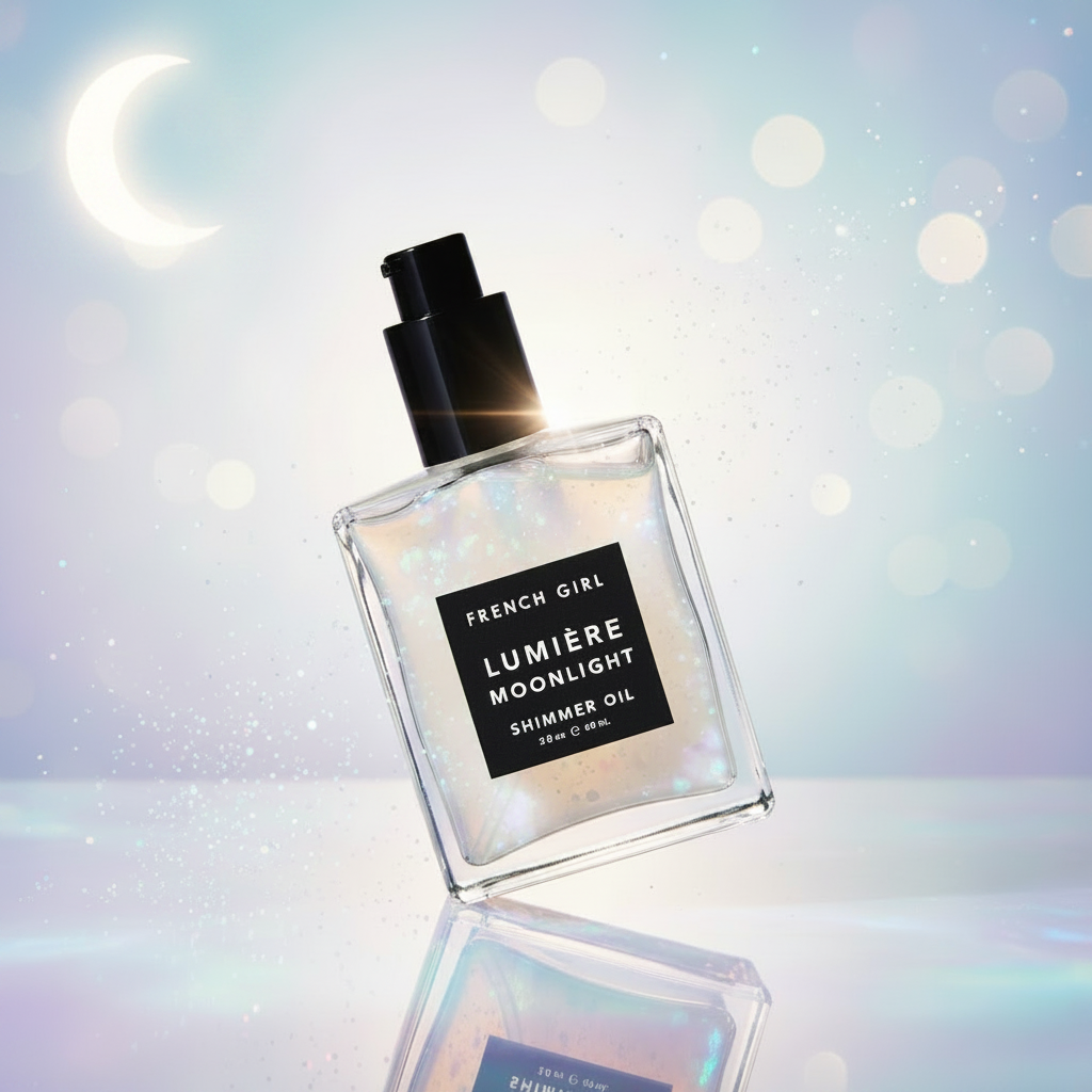 French Girl Shimmer Moisturizing Argan Body Oil - Moonlight