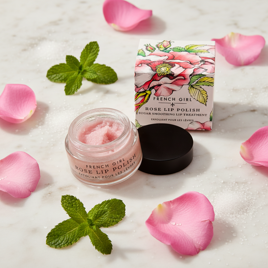 Organic Hydrating Rose Lip Polish & Scrub - 1 oz