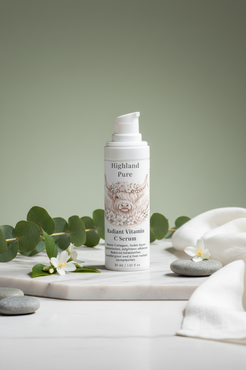 Highland Pure Vitamin C Serum Spa Background