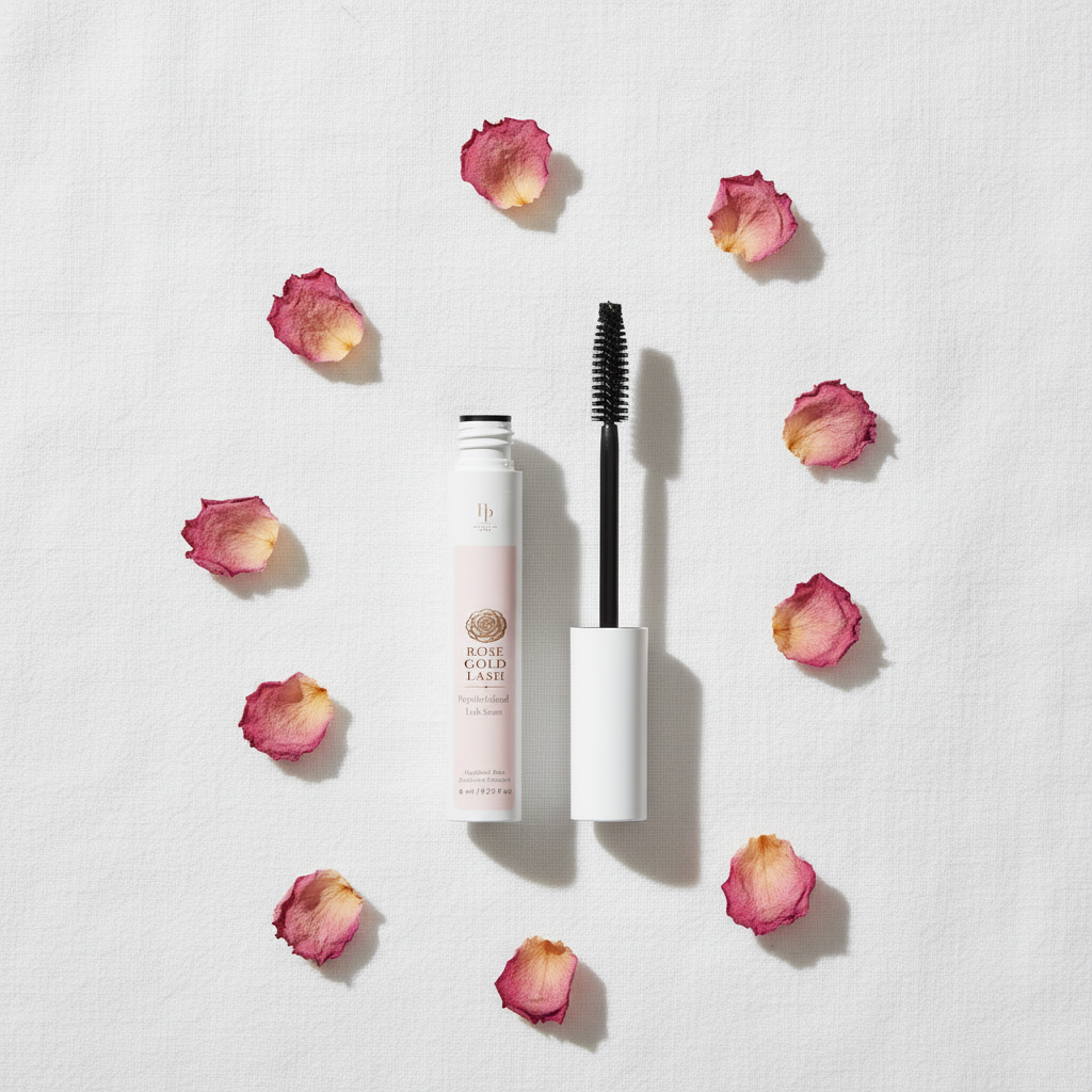 Rose Gold Lash Mascara Lifestyle Flat Lay