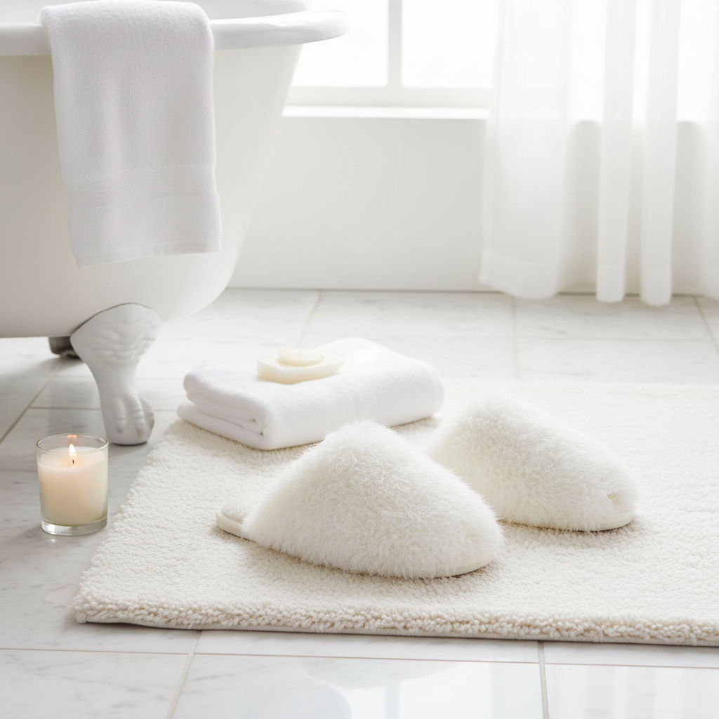 Plush Mohair Slippers Lifestyle