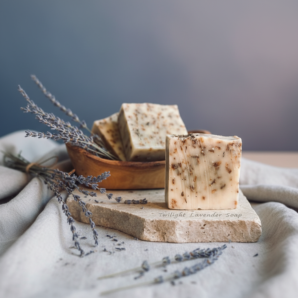 Twilight Lavender Calming Tallow Herbal Botanical Bar